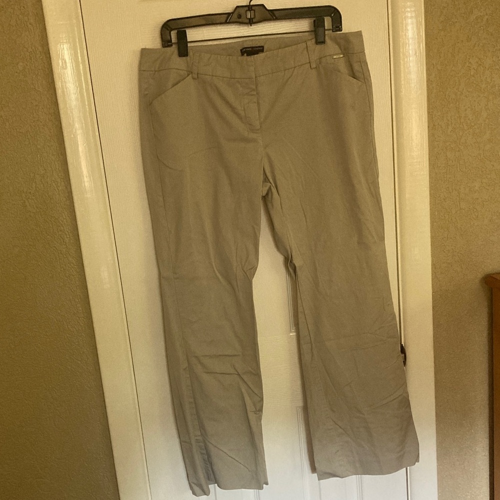 New York & Company Light Gray Straight Leg Pants